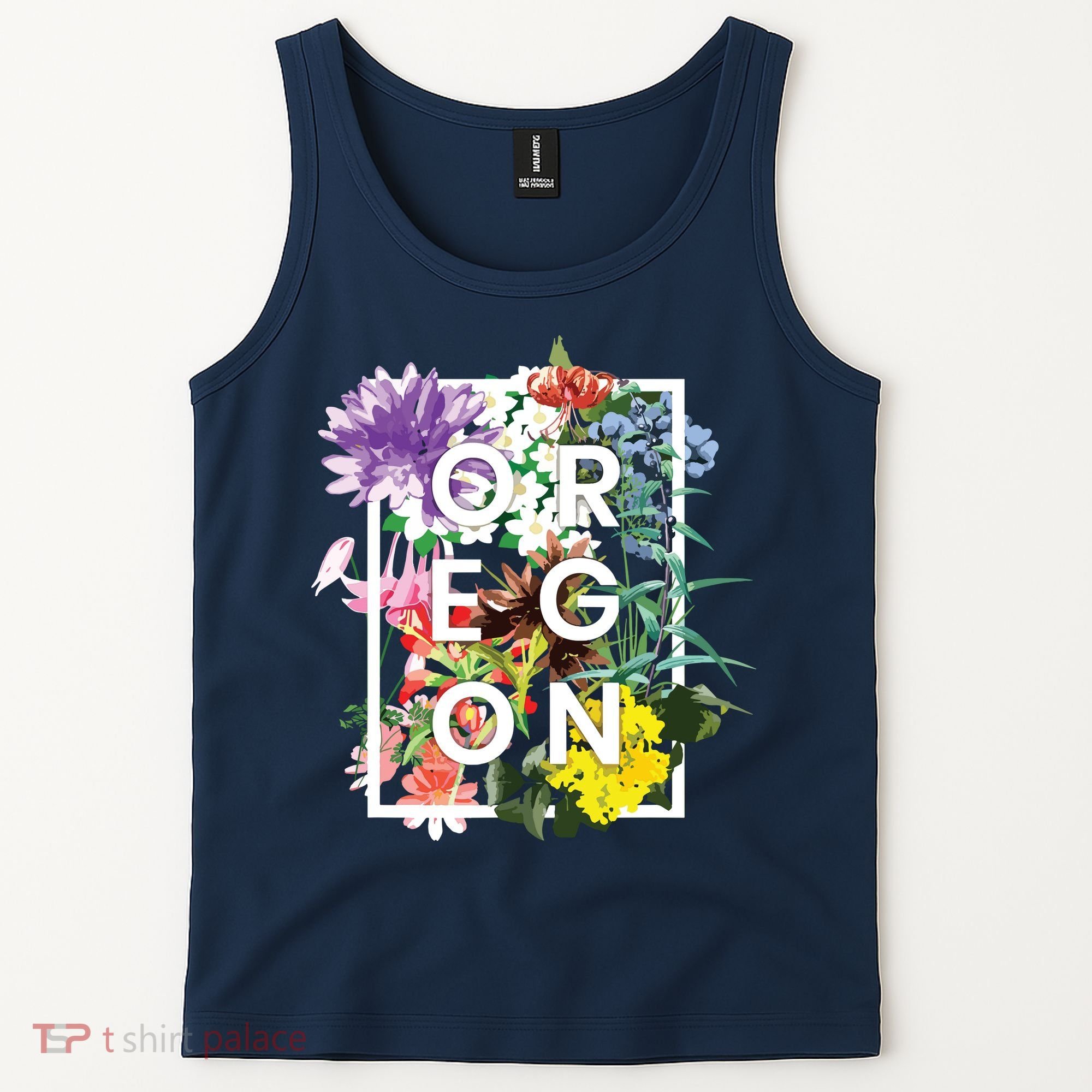 Flowers Of Oregon Word Art Oregonian Pride Tank Top