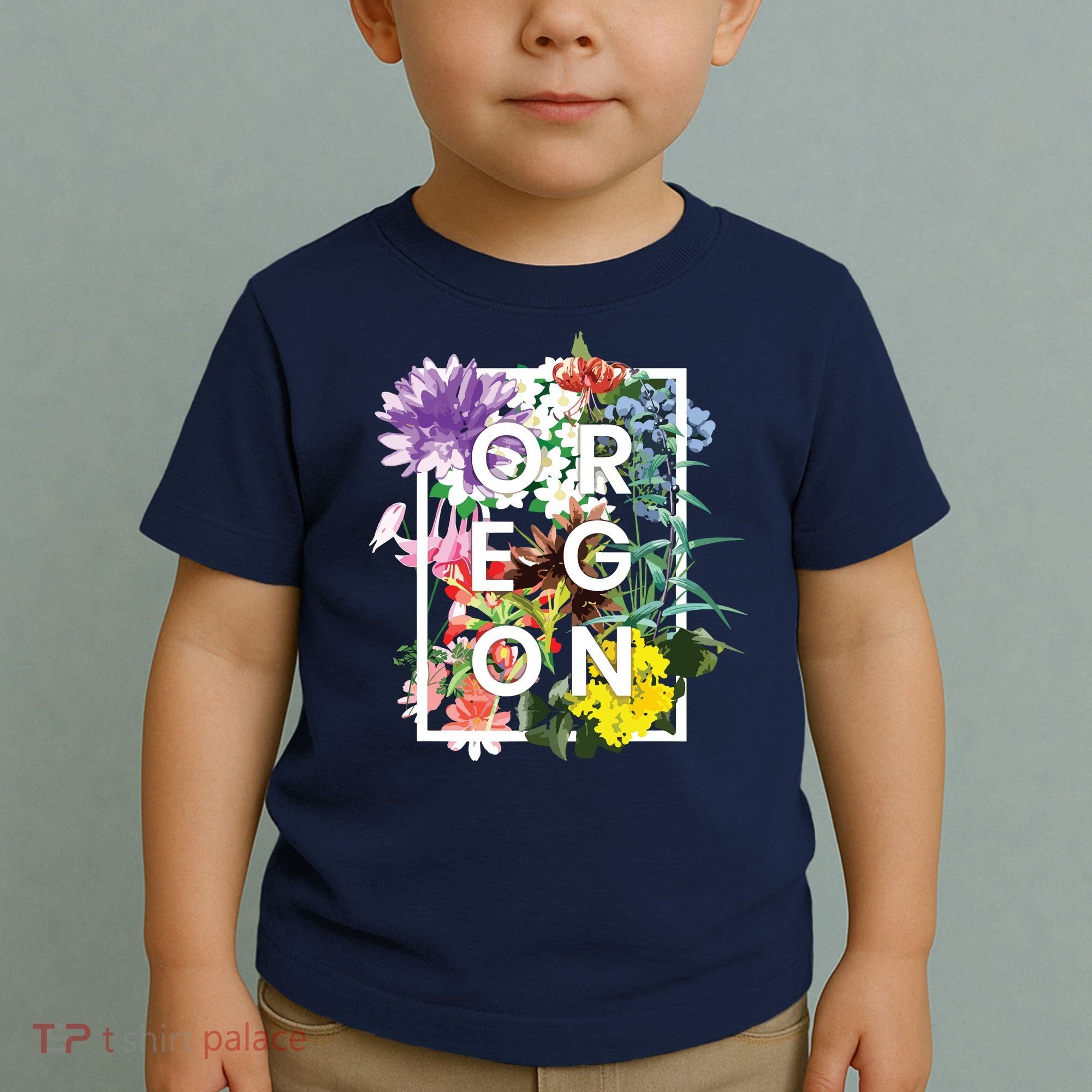Flowers Of Oregon Word Art Oregonian Pride Toddler T-Shirt