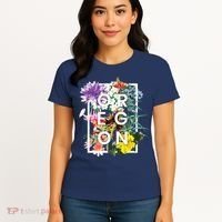 Flowers Of Oregon Word Art Oregonian Pride Women's T-Shirt thumb 4