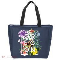 Flowers Of Oregon Word Art Oregonian Pride Tote Bag thumb 0