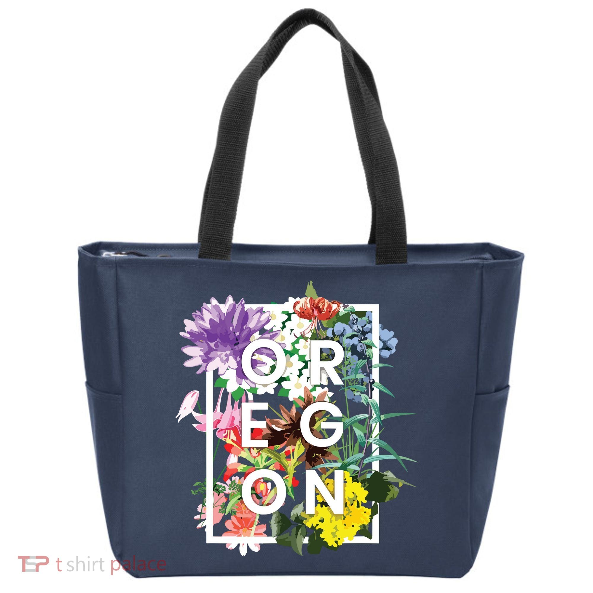 Flowers Of Oregon Word Art Oregonian Pride Tote Bag