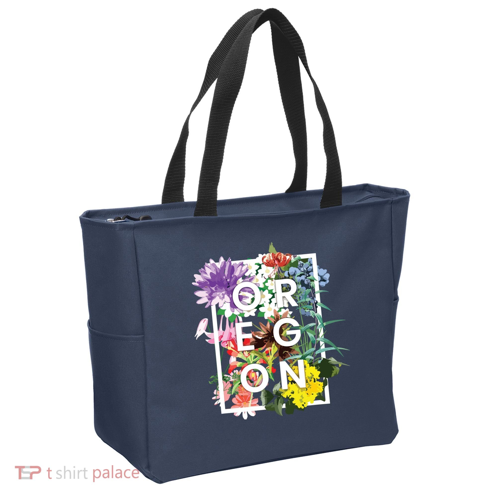 Flowers Of Oregon Word Art Oregonian Pride Tote Bag