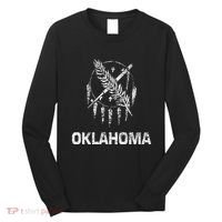 Flag Of Oklahoma The Sooner State Tulsa Norman Edmond Long Sleeve Shirt thumb 0