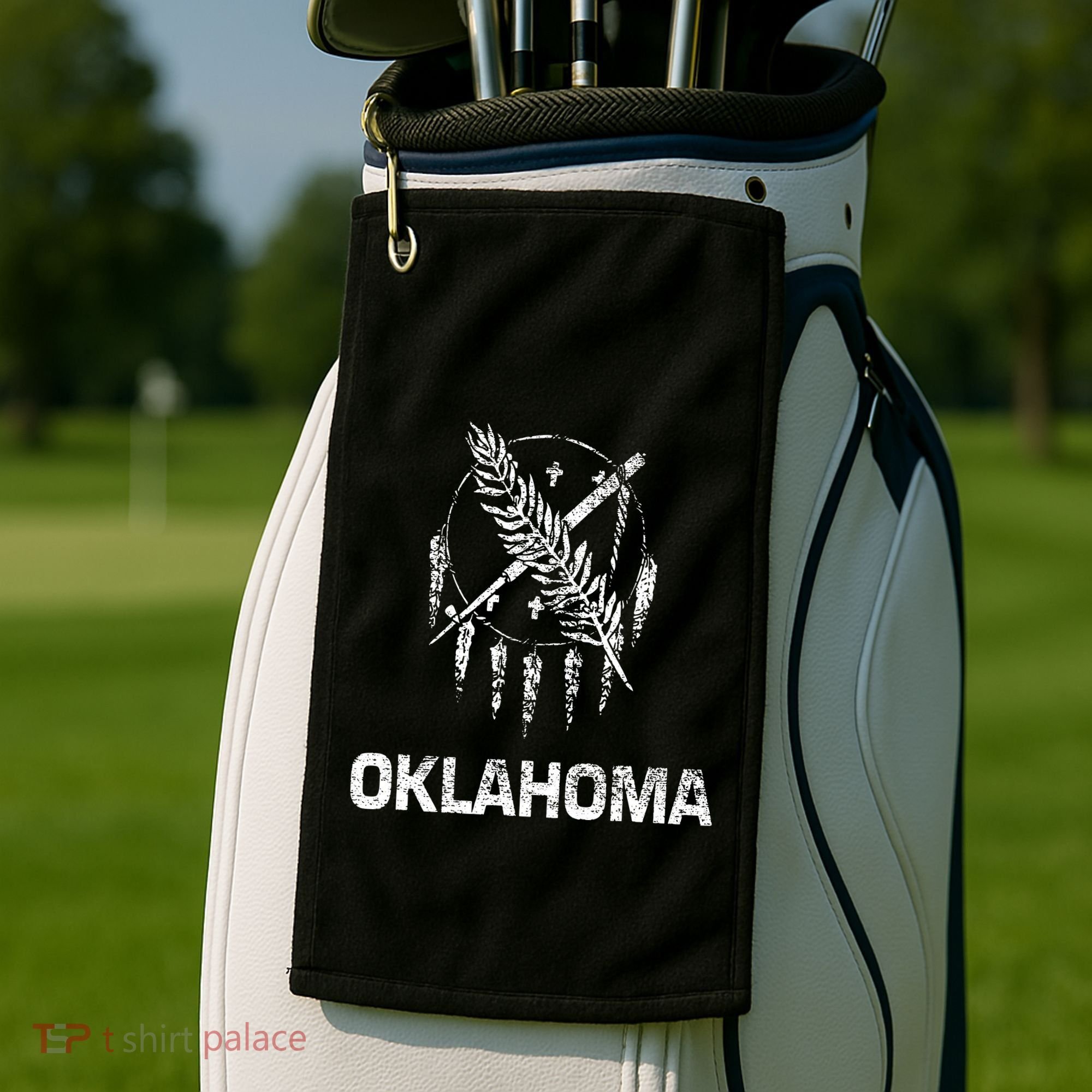 Flag Of Oklahoma The Sooner State Tulsa Norman Edmond Golf Towel