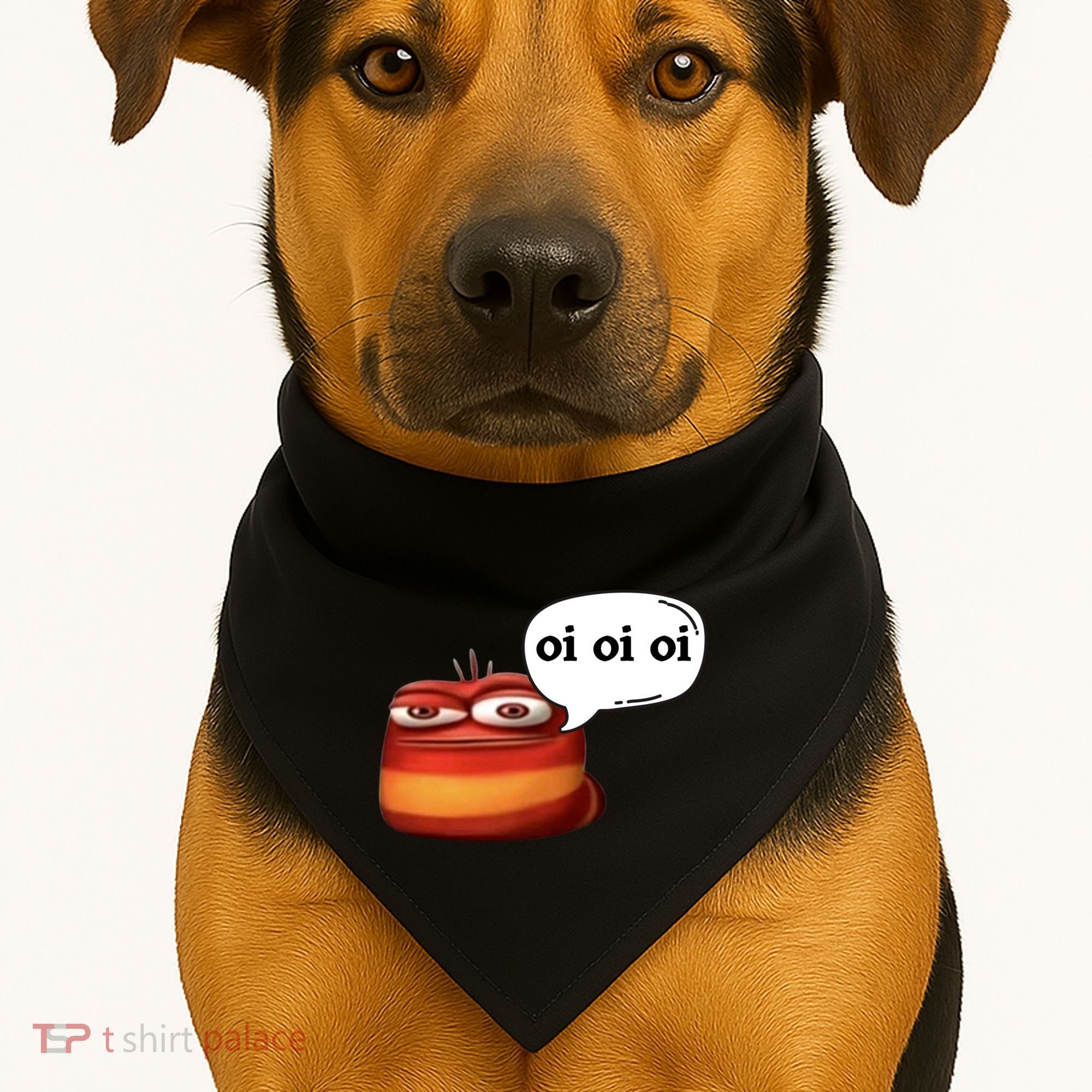 Funny Oi Oi Oi Red Worm Sarcastic Meme USA-Made Doggie Bandana