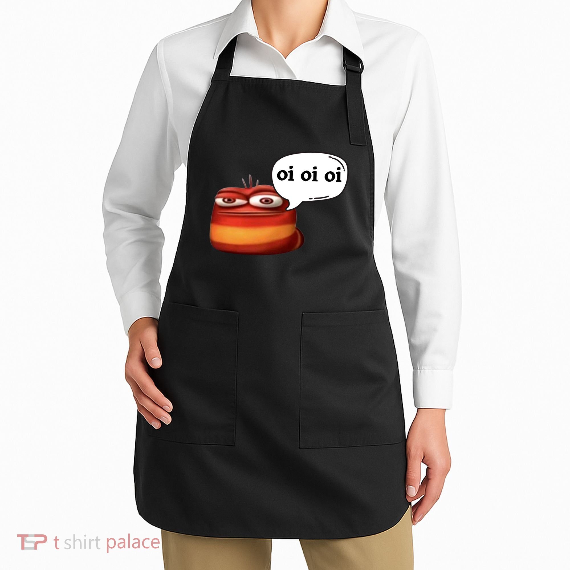 Funny Oi Oi Oi Red Worm Sarcastic Meme Apron
