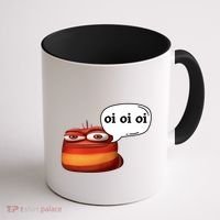 Funny Oi Oi Oi Red Worm Sarcastic Meme Coffee Mug thumb 1