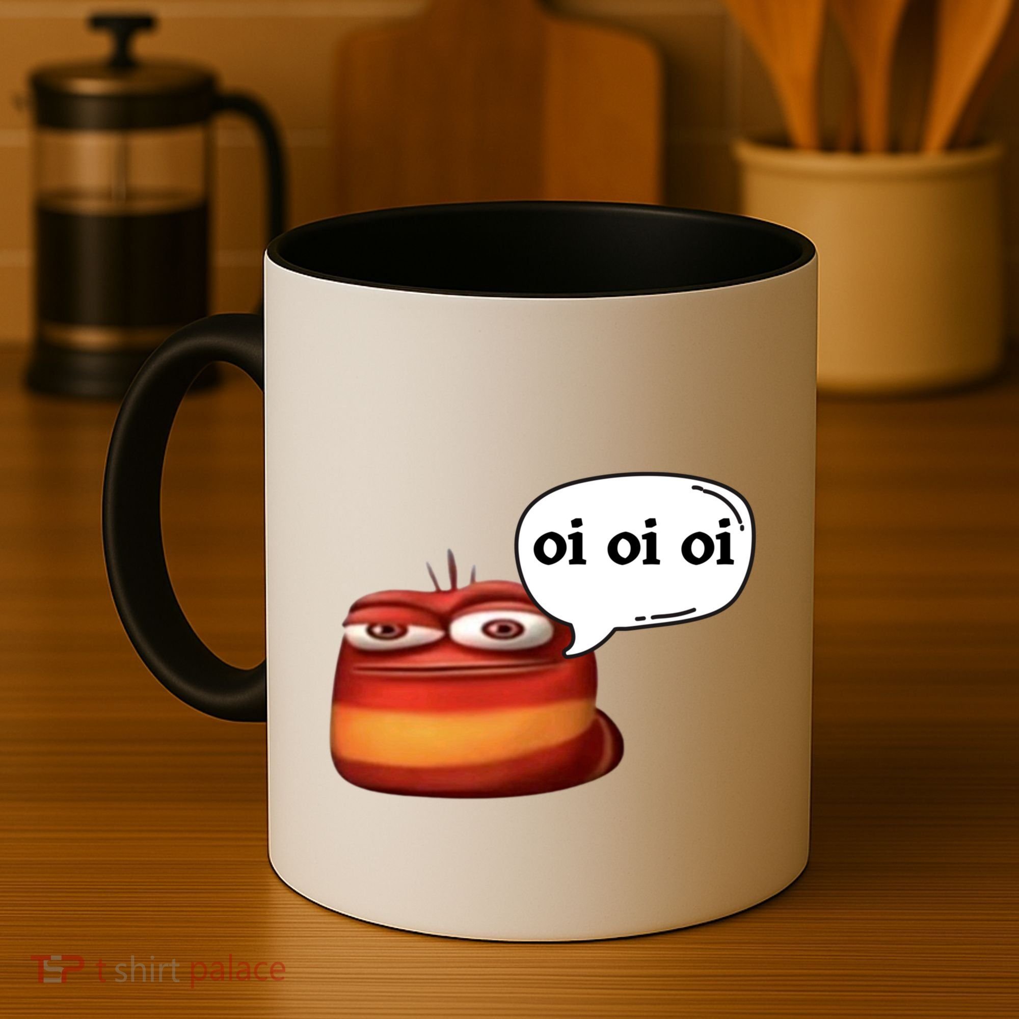 Funny Oi Oi Oi Red Worm Sarcastic Meme Coffee Mug