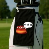 Funny Oi Oi Oi Red Worm Sarcastic Meme Golf Towel thumb 2