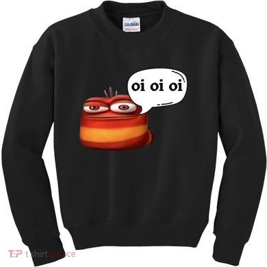 Funny Oi Oi Oi Red Worm Sarcastic Meme Kids Sweatshirt