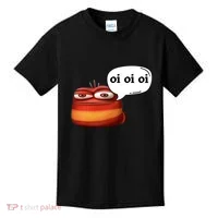 Funny Oi Oi Oi Red Worm Sarcastic Meme Kids T-Shirt thumb 0