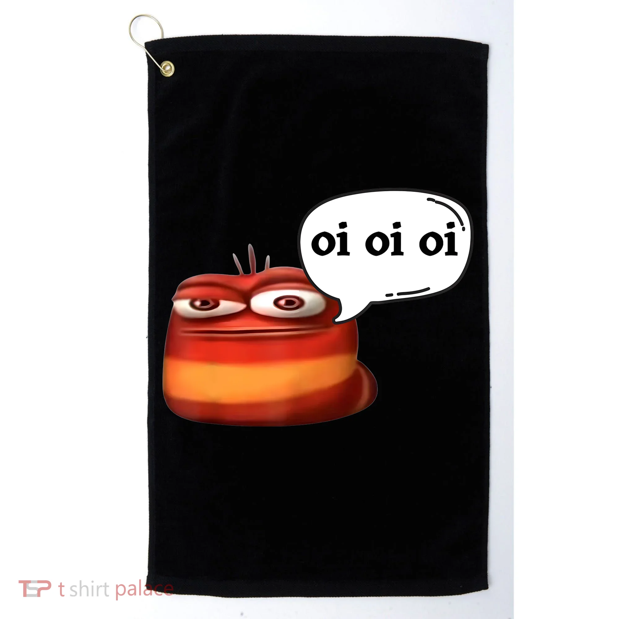 Funny Oi Oi Oi Red Worm Sarcastic Meme Golf Towel