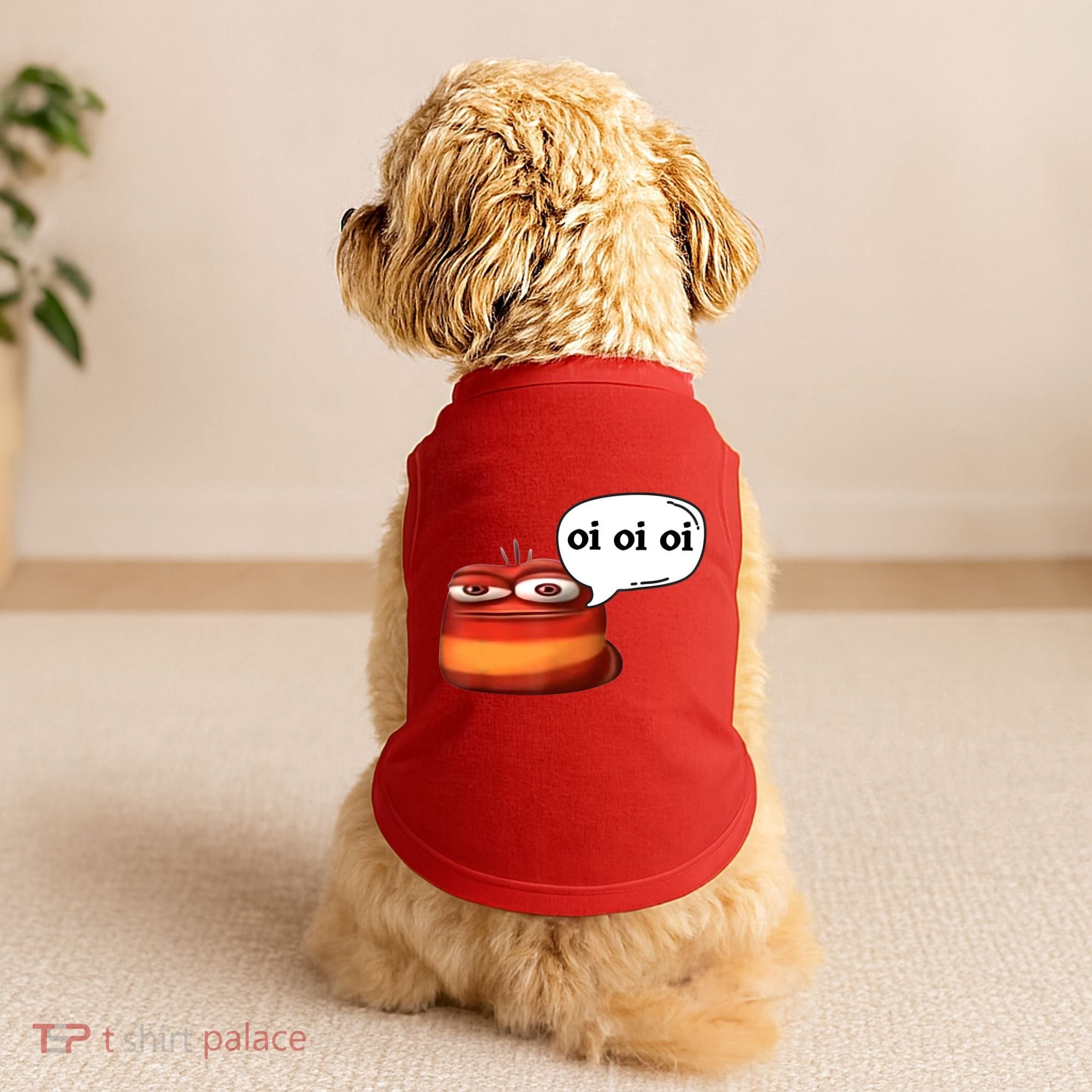 Funny Oi Oi Oi Red Worm Sarcastic Meme Doggie Tank