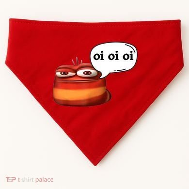 Funny Oi Oi Oi Red Worm Sarcastic Meme USA-Made Doggie Bandana