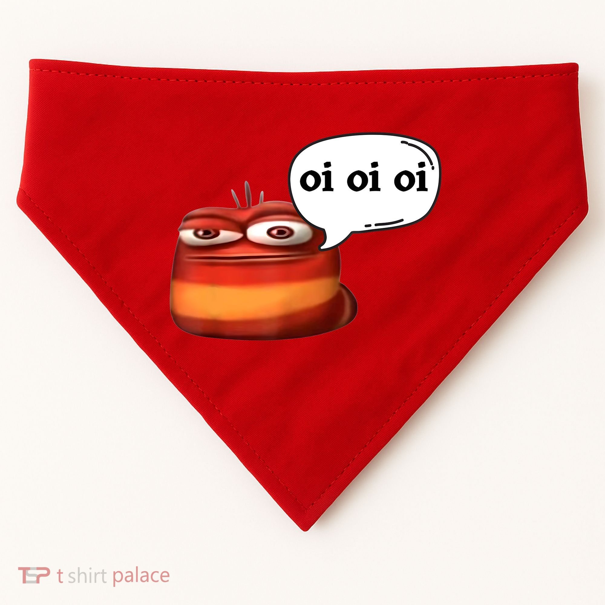 Funny Oi Oi Oi Red Worm Sarcastic Meme USA-Made Doggie Bandana
