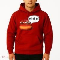 Funny Oi Oi Oi Red Worm Sarcastic Meme Hoodie thumb 2