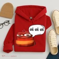 Funny Oi Oi Oi Red Worm Sarcastic Meme Hoodie thumb 4