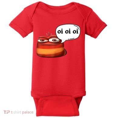 Funny Oi Oi Oi Red Worm Sarcastic Meme Baby Bodysuit