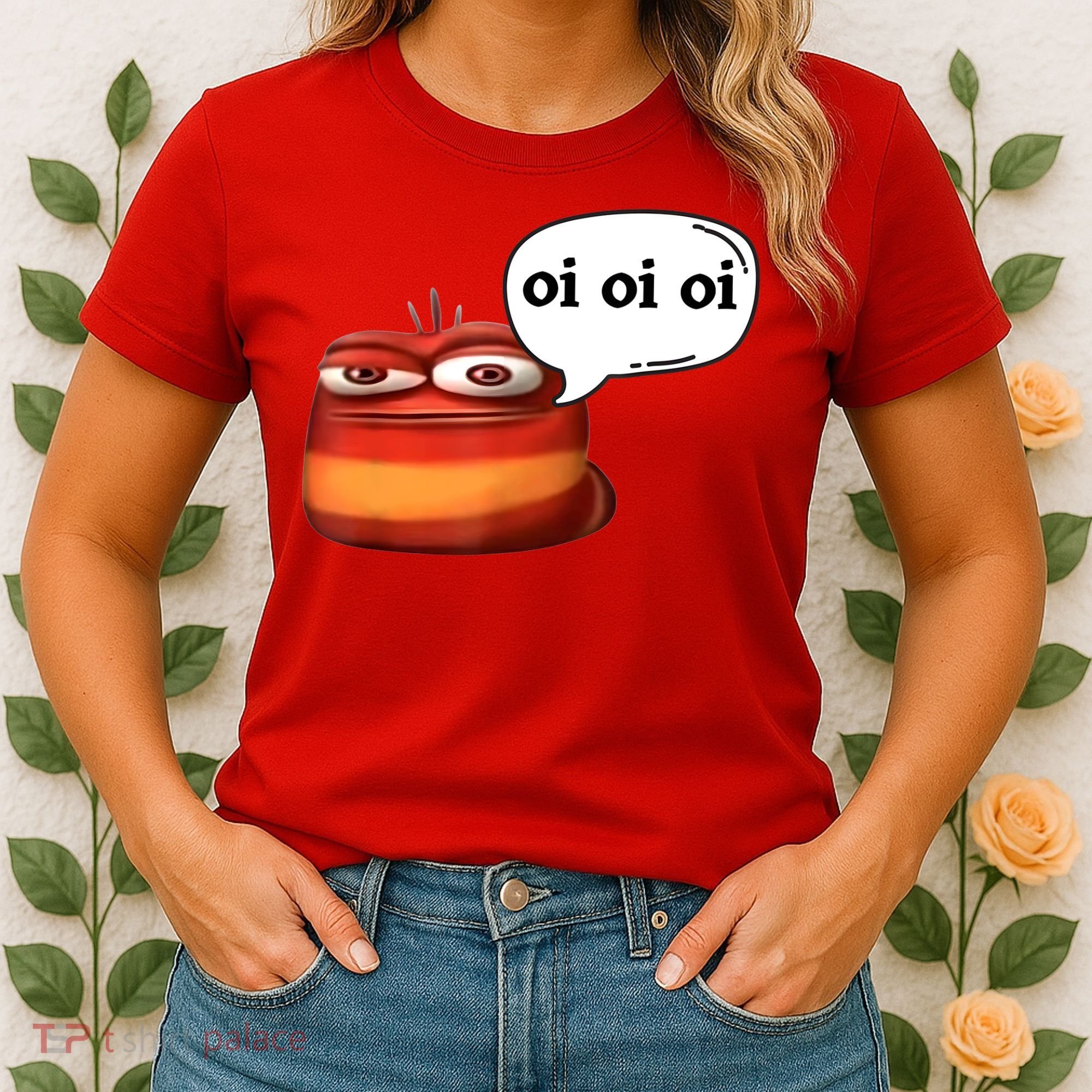 Funny Oi Oi Oi Red Worm Sarcastic Meme Women's T-Shirt