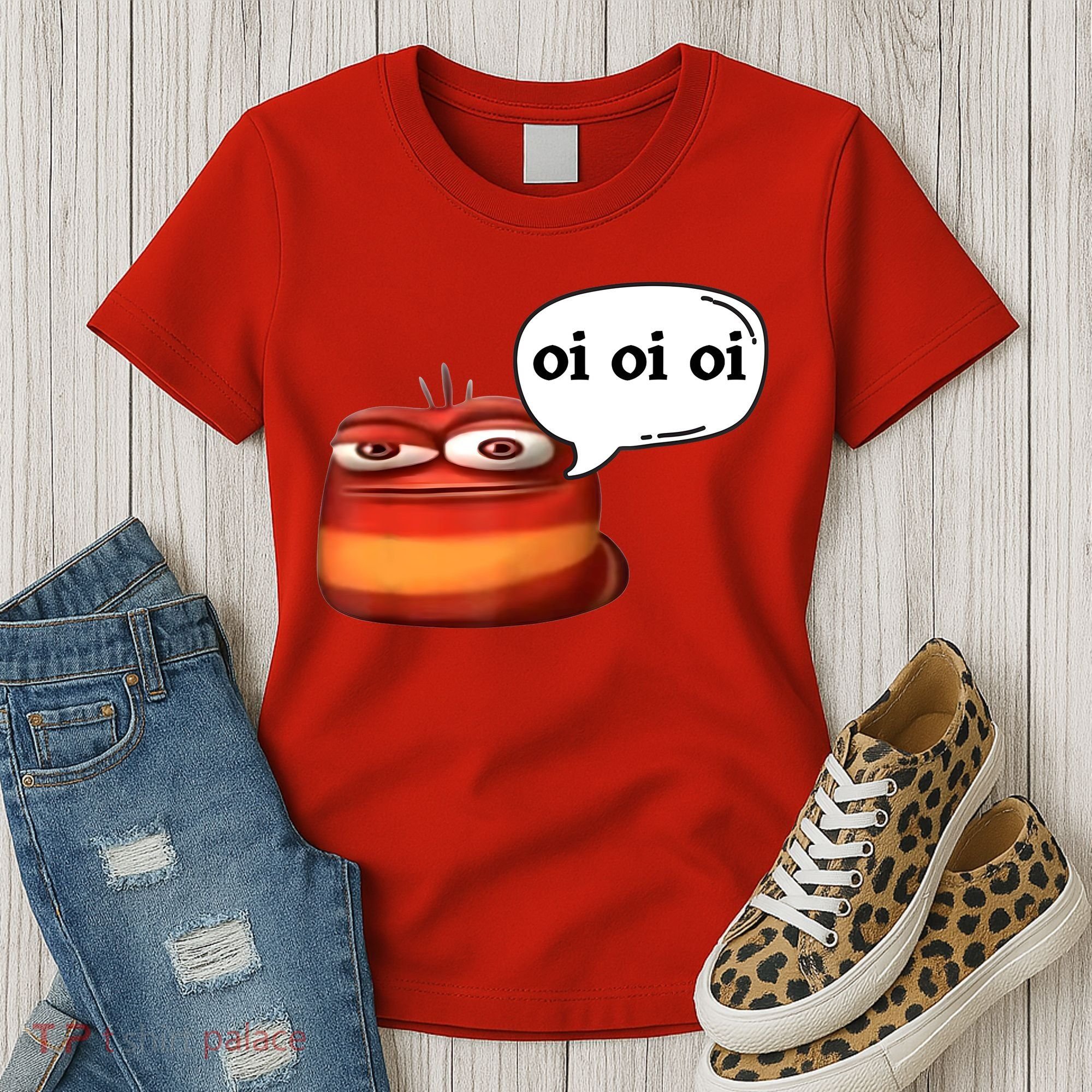 Funny Oi Oi Oi Red Worm Sarcastic Meme Women's T-Shirt