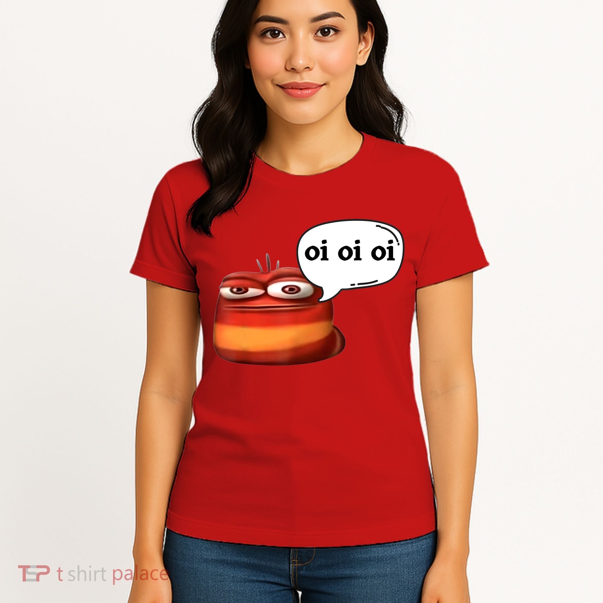 Funny Oi Oi Oi Red Worm Sarcastic Meme Women's T-Shirt