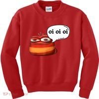 Funny Oi Oi Oi Red Worm Sarcastic Meme Kids Sweatshirt thumb 0