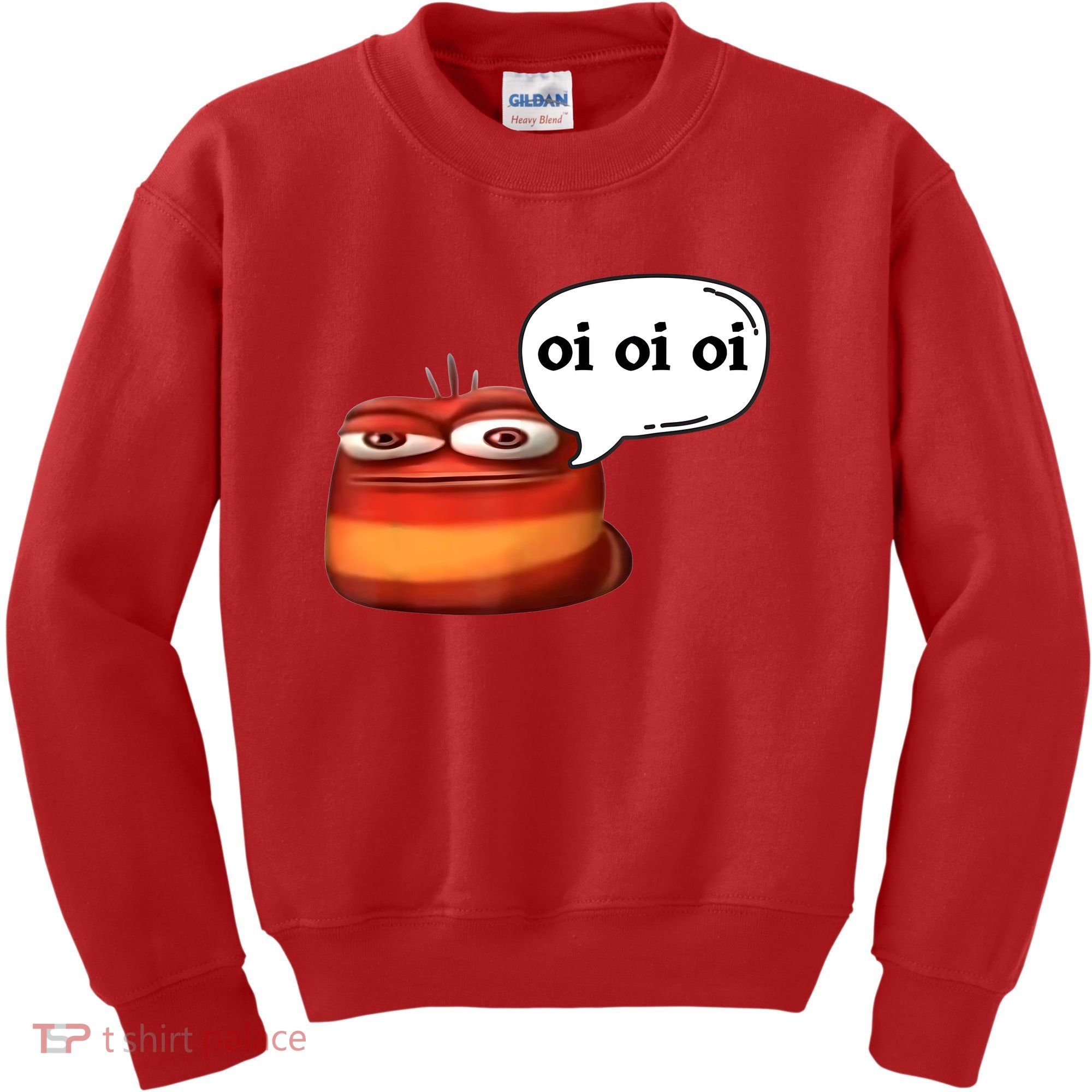 Funny Oi Oi Oi Red Worm Sarcastic Meme Kids Sweatshirt