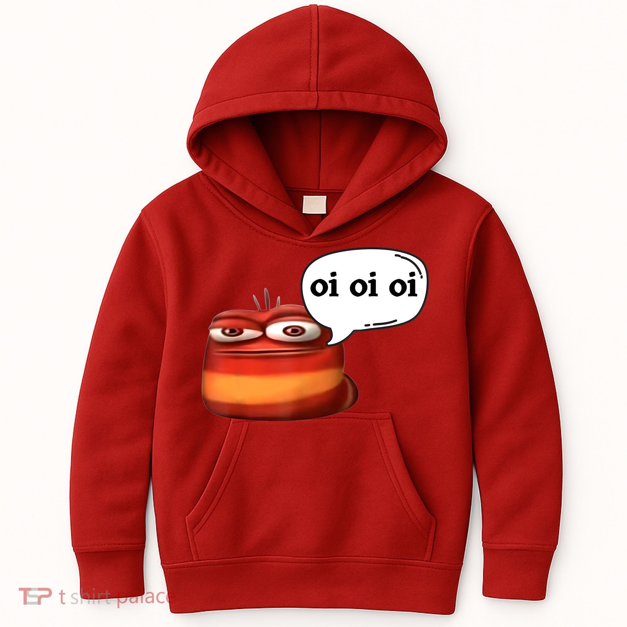 Funny Oi Oi Oi Red Worm Sarcastic Meme Kids Hoodie