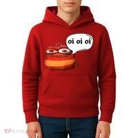 Funny Oi Oi Oi Red Worm Sarcastic Meme Kids Hoodie thumb 4