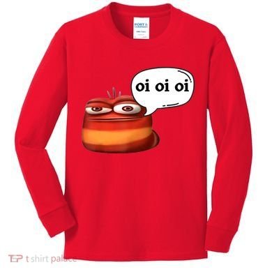Funny Oi Oi Oi Red Worm Sarcastic Meme Kids Long Sleeve Shirt