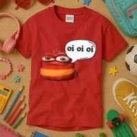 Funny Oi Oi Oi Red Worm Sarcastic Meme Kids T-Shirt thumb 3