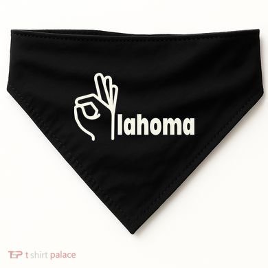 Funny Oklahoma OK State USA-Made Doggie Bandana