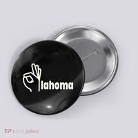 Funny Oklahoma OK State Button thumb 0