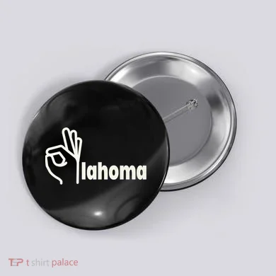 Funny Oklahoma OK State Button