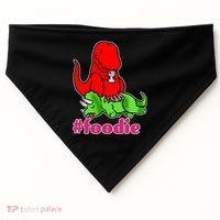 Foodie T-rex Food Selfie USA-Made Doggie Bandana thumb 0