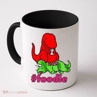 Foodie T-rex Food Selfie Coffee Mug thumb 0