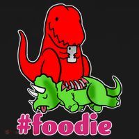 Foodie T-rex Food Selfie Women's Hoodie thumb 2