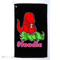 Foodie T-rex Food Selfie Golf Towel thumb 0