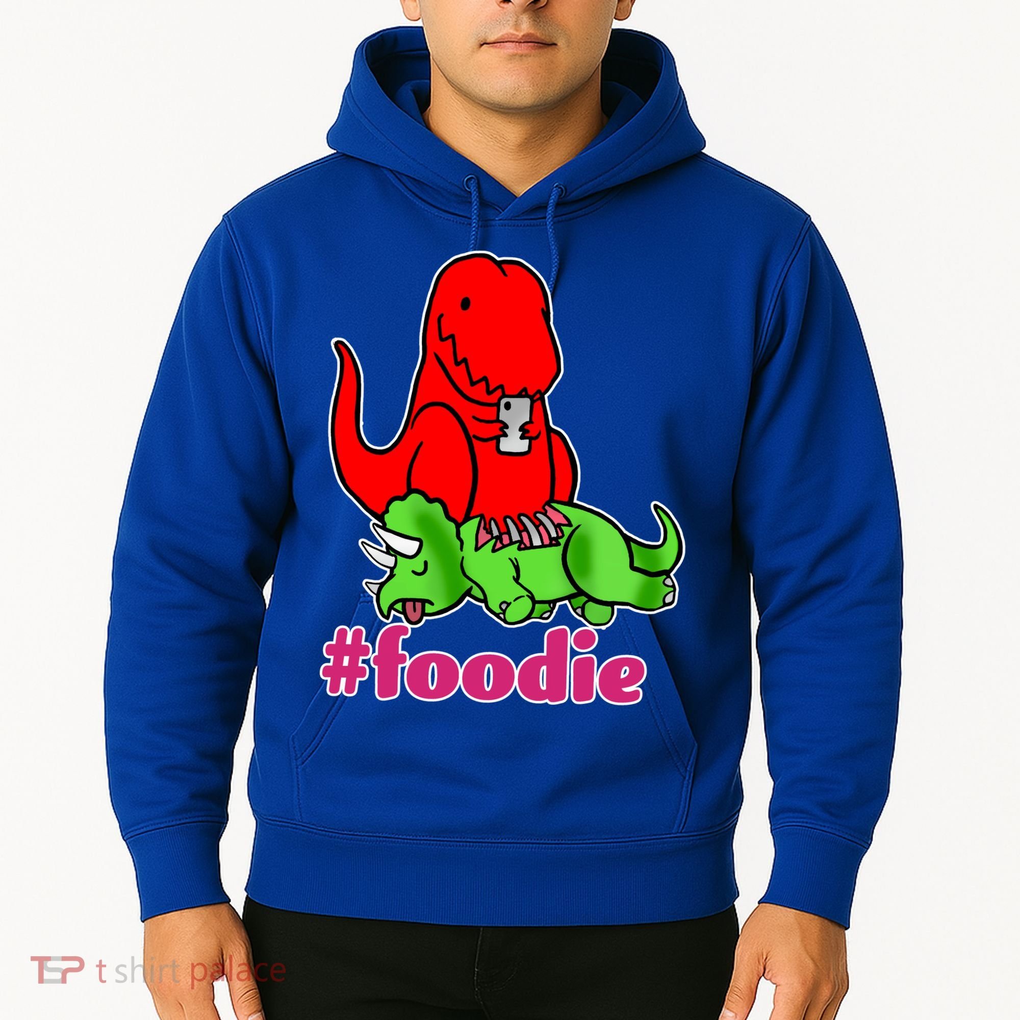 Foodie T-rex Food Selfie Hoodie