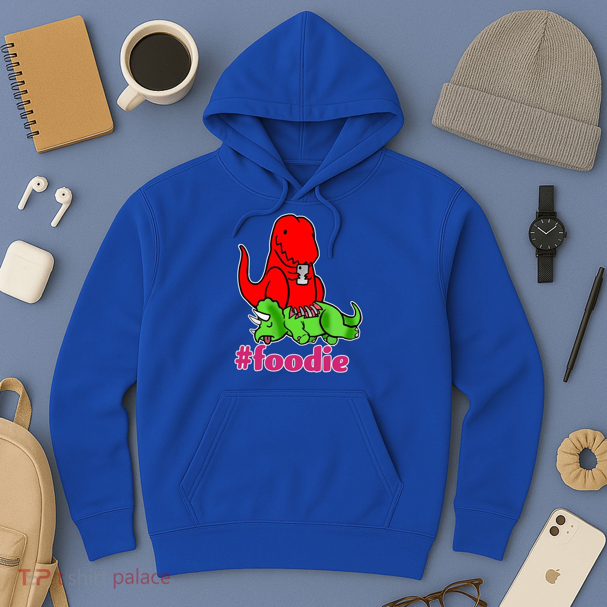 Foodie T-rex Food Selfie Hoodie