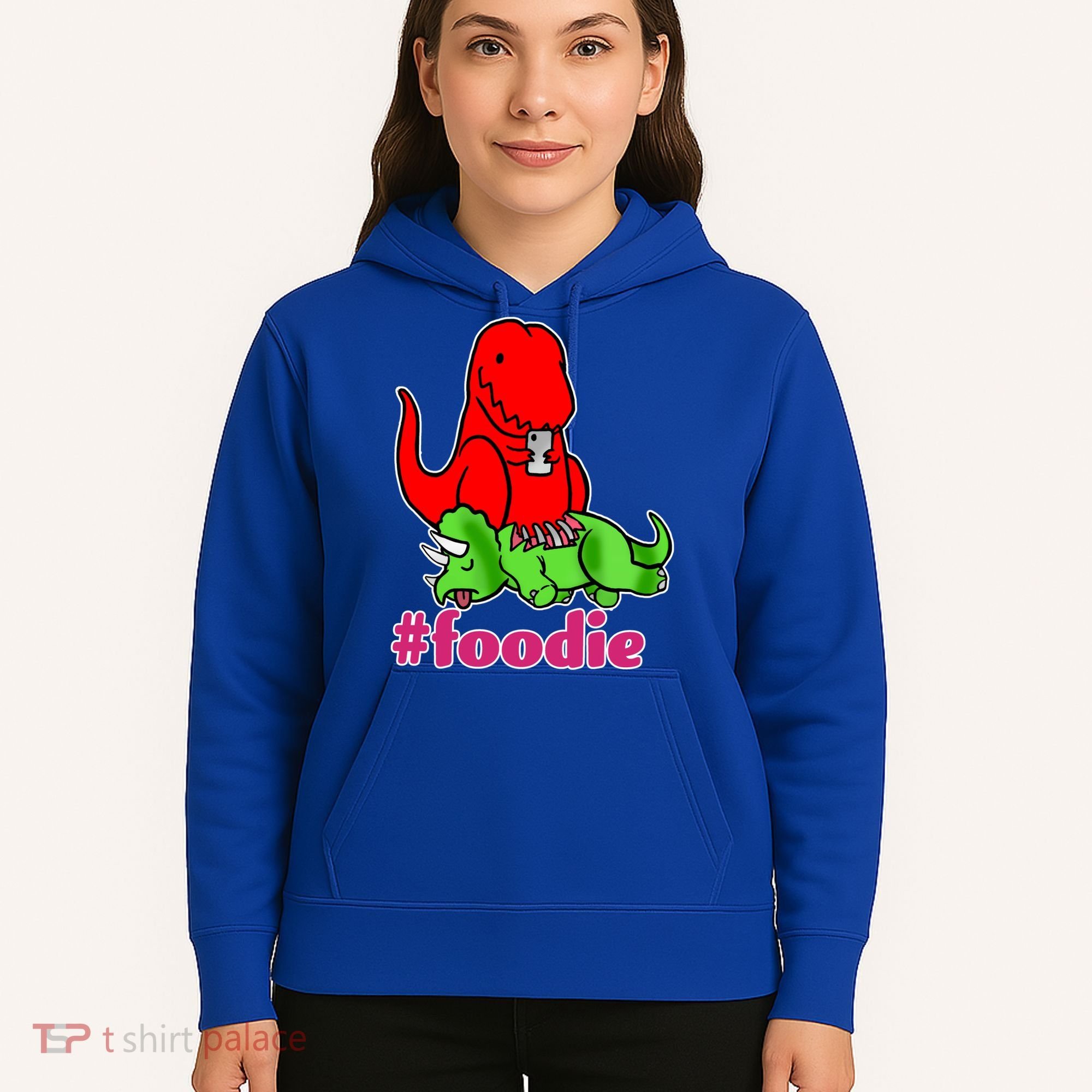 Foodie T-rex Food Selfie Hoodie