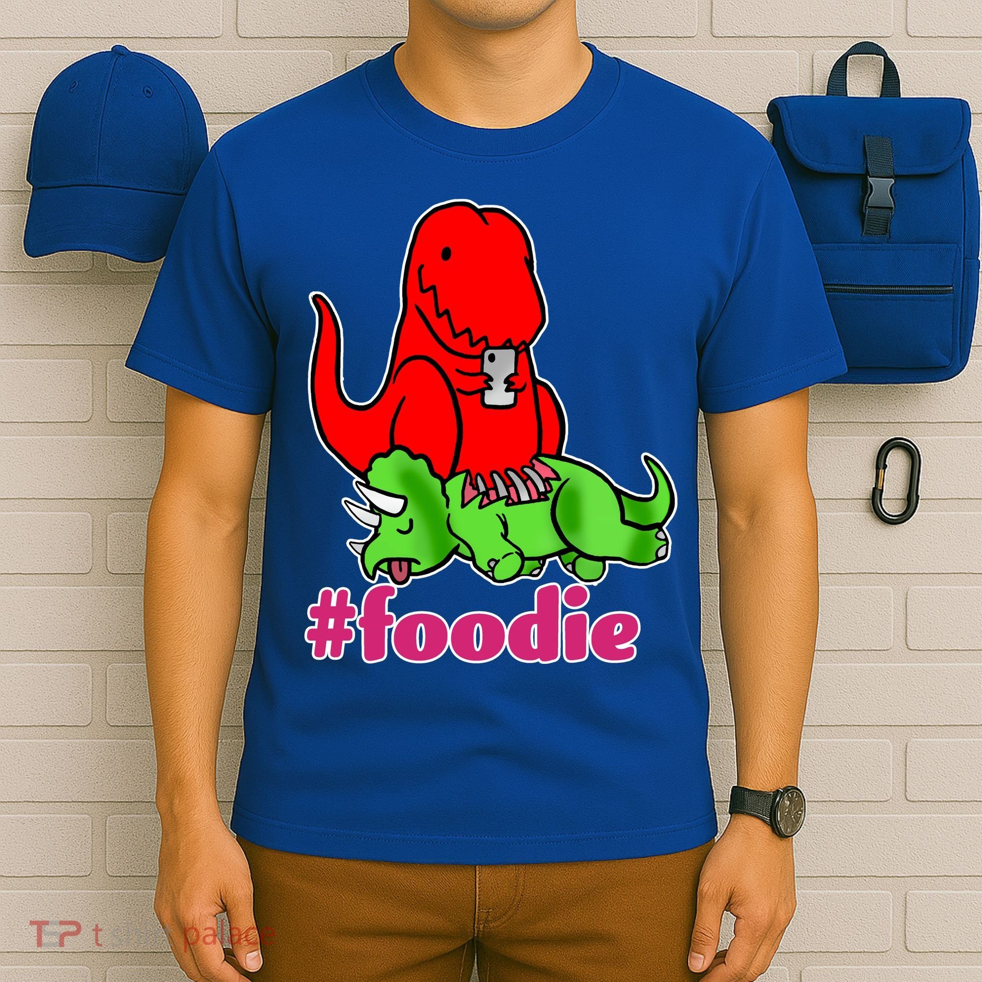 Foodie T-rex Food Selfie T-Shirt