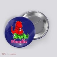 Foodie T-rex Food Selfie Button thumb 0