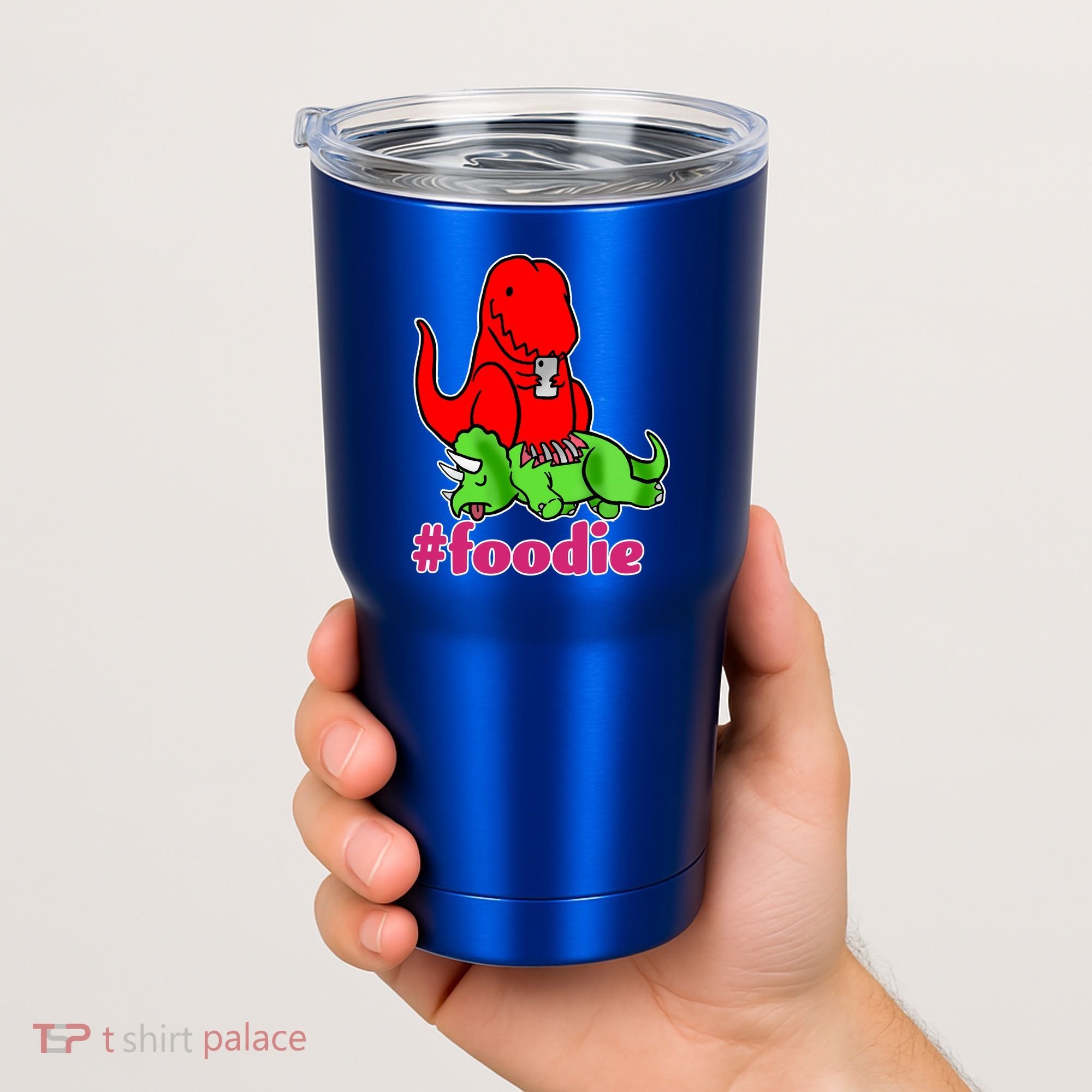 Foodie T-rex Food Selfie Tumbler