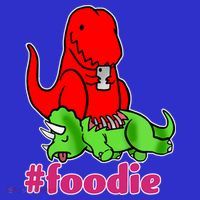 Foodie T-rex Food Selfie Mousepad thumb 1