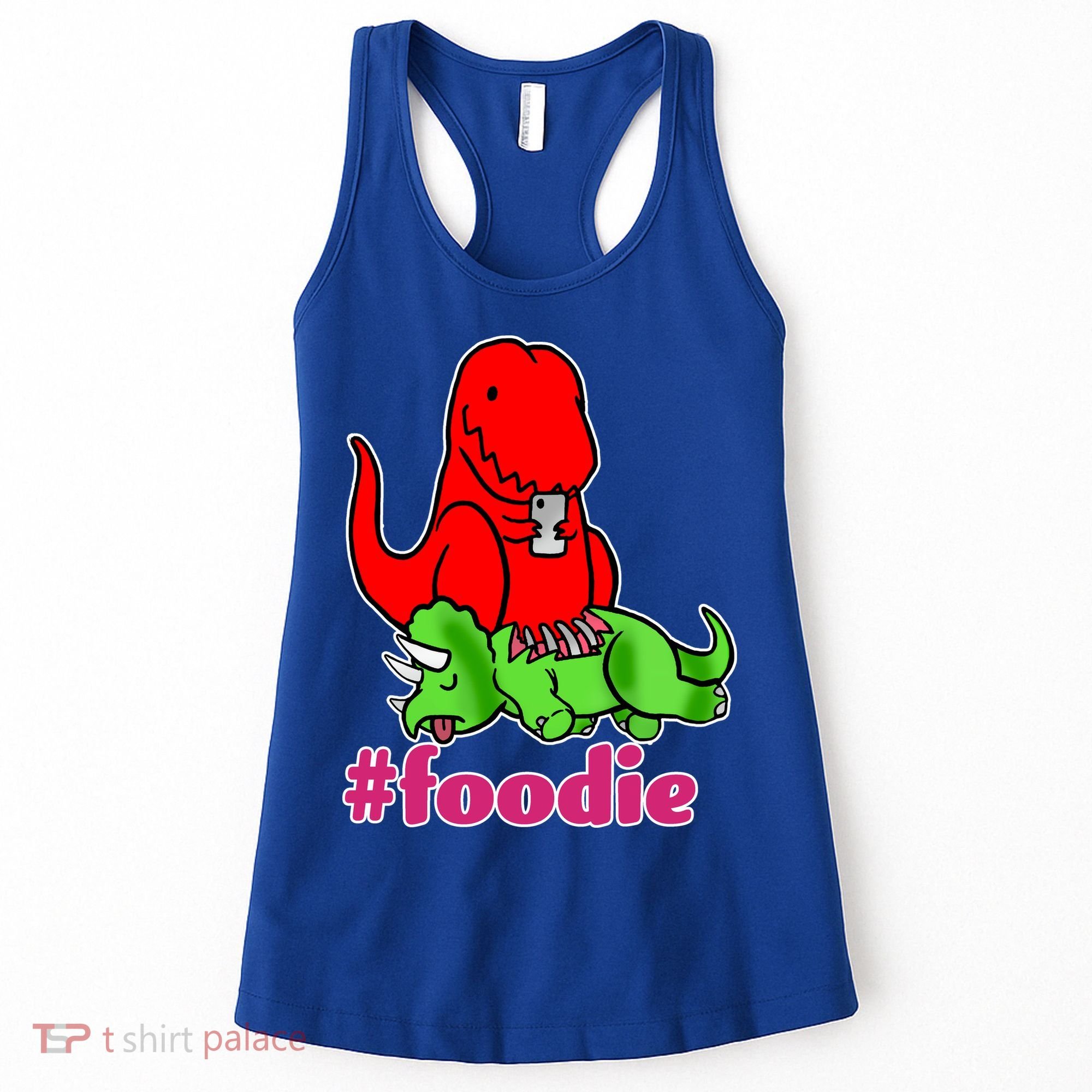 Foodie T-rex Food Selfie Women's Tank Top