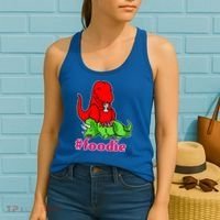 Foodie T-rex Food Selfie Women's Tank Top thumb 2