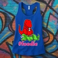 Foodie T-rex Food Selfie Women's Tank Top thumb 3