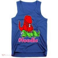 Foodie T-rex Food Selfie Tank Top thumb 0