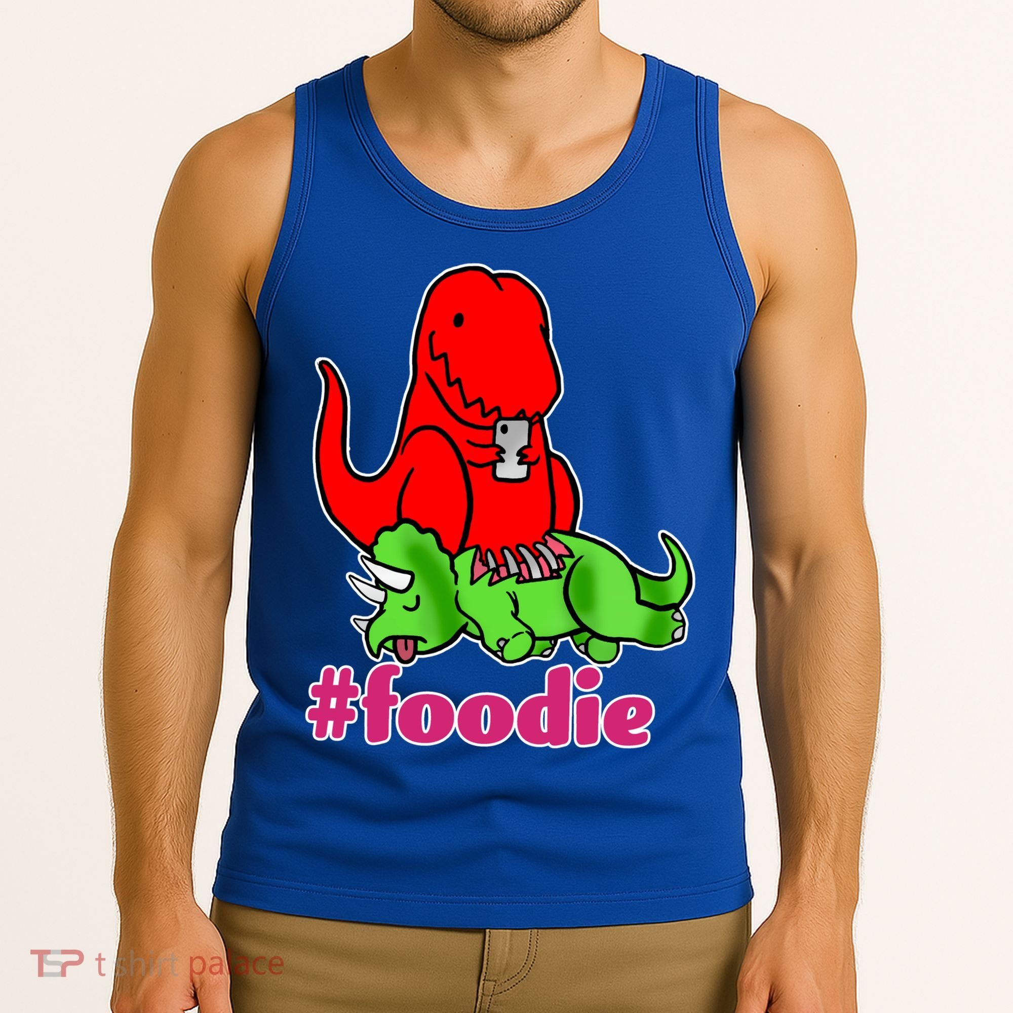 Foodie T-rex Food Selfie Tank Top